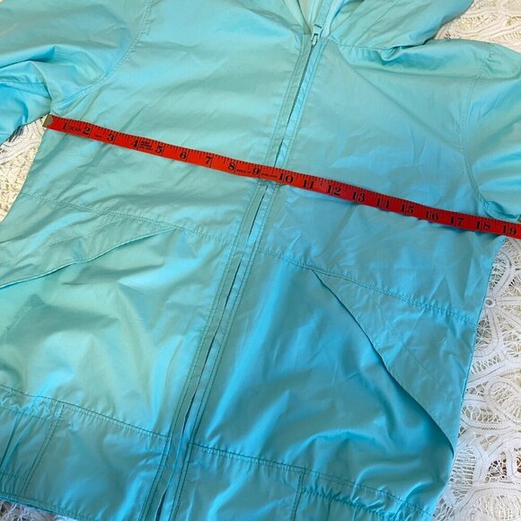 Columbia Aqua Windbreaker Omni-Tech Hooded Rain Jacket Girls - (14/16) Large - Picture 9 of 13